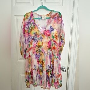 Boho Multicolor Floral Dress